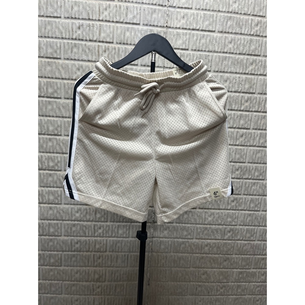 No Boundaries Mens Mesh Athletic Shorts Papyrus Beige 6 Inch Inseam XS 27 NEW